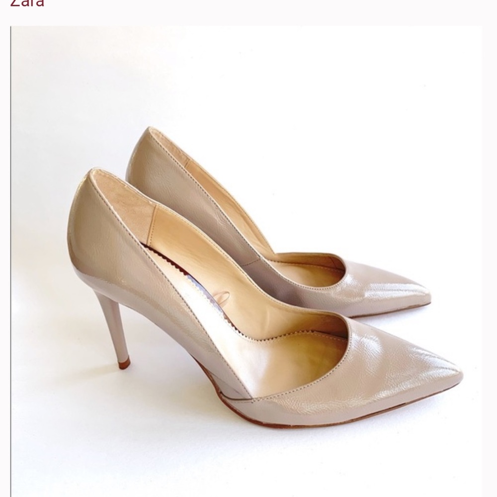 Zara Woman Nude Grey High Heels